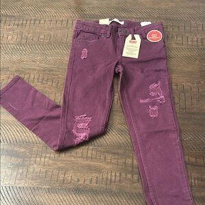 Levi's Girl’s Purple Distressed Jeans